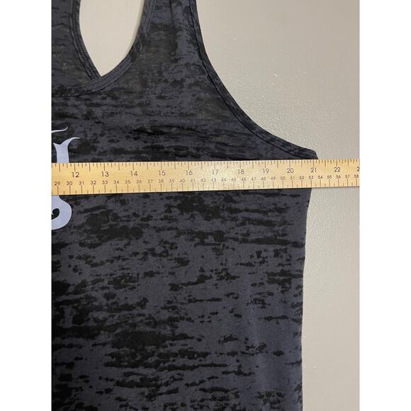 Outlaw Swager XXL Tank Gray Burnout Sheer Racerback Bull Longhorn Country USA - Picture 3 of 9